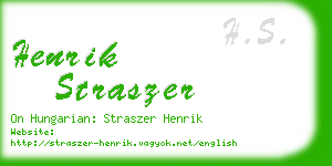 henrik straszer business card